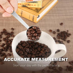 Safring Coffee Scoop Set, Tablespoon Scoop 2 Pc Set (1 Tbsp & 2 Tbsp), Stainless Steel Measuring Spoons for Ground Coffee with Long Handles, for Tea, Sugar, or Flour