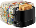 JEOCODY Flower Toaster Oven Cover - Quilted, Fits Most 4 Slice Toasters & Microwaves, Women's Gift