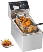 Electric Deep Fryer with Basket for Home Use, Countertop Deep Fryer 1700w Powerful Performance 4.2Qt Capacity Stainless Steel Oil Fryer