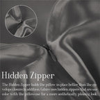 Mulberry Silk Pillow Cases Set of 2, Both Sides Real Silk Pillowcase for Hair and Skin Prevent Acne Pillowcase Organic Silk Pillow case 2 Pack with Hidden Zipper, Grey, Standard (20"×26")