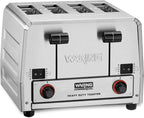 Waring Commercial WCT855 4-Slice Heavy Duty Commercial Pop-Up Bread/Bagel Toaster, 240V, 2700W, 6-15 Phase Plug