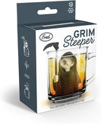 Genuine Fred Grim Steeper Reusable Silicone Tea Infuser, Black Grim Reaper Design, Fun and Clever Kitchen Gadget for Tea Lovers and Enthusiasts