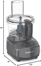 Cuisinart 7-Cup Sleek and Modern Design Food Processor with Two Easy Controls and Universal Blade for Chopping, Mixing, and Dough (Gray)