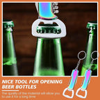 Ziliny 24 Pcs Bottle Opener Keychain Bulk Wine Bottle Beer Opener Keychain 3.27" Stainless Steel Corkscrew Waiter Corkscrew Wine Keyring Gifts for Christmas Bar Party Wedding Home (Titanium Color)
