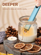 Candle Lighter Stocking Stuffers for Women Men, Electric Candle Lighter USB Rechargeable Graduation Gifts for Him Wife Girlfriend Safety Lock Long Lighters for Grill Kitchen BBQ Camping,Blue