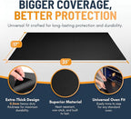 Oven Liners for Bottom of Oven - 2 Pack Large Heavy Duty Mats, 17”x25” Non-Stick Reusable Liner for Electric, Gas, Toaster Ovens, Grills - BPA & PFOA Free Kitchen Accessory to Keep Oven Clean (Black)