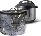 Electric Pressure Cooker Insulation Handbag Accessories Pockets Pressure Cooker Storage Bag Kitchen Decor, Rose Black Marble