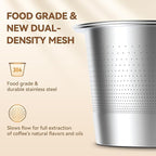 CAPMESSO Reusable K Cups Coffee Pods for Keurig 1.0: Stainless Steel Refillable K Cup - Reusable Coffee Filter for Keurig 1.0 Coffee Maker, Permanent, Eco-Friendly, Innovative Design(2 Pack)