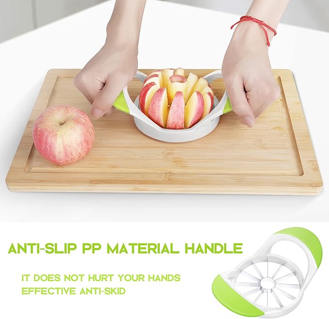 Supercenter Apple Cutter, Apple Corer and Slicer - Stainless Steel Apple Corer - 4.72 Inch Apple Slicer Tool with 12 Super Sharp Blades, lightweight Apple Slicer and Corer with Anti-slip Handle