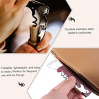 uxcell 4 Pcs Wine Opener, Bottle Opener Keychain, Durable Stainless Steel Waiter's Corkscrew, Compact All-In-One Home Bar Tool for Bar, Party, Wedding, Home, Travel, Black