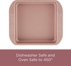 Farberware Nonstick Bakeware, Nonstick Cookie Sheet / Baking Sheet - 10 Inch x 15 Inch, Rose Gold Red