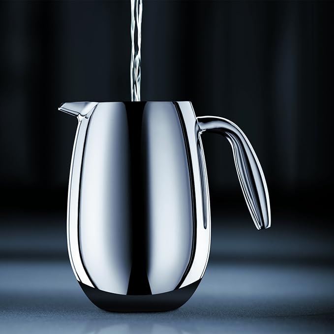 Bodum 17 oz Columbia Thermal French Press Coffee Maker, Insulated Double Wall Stainless Steel, Chrome