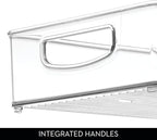iDesign Stackable Pantry Bin for Kitchen Cabinets, Fridge, or Freezer Storage, Clear, Made in USA
