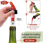 LINALL Automatic Measured Bottle Pourer - Pack of 12, 1 oz (30 mL) Quick Shot Spirit Measure Pourer Drinks Wine Cocktail Dispenser Home Bar Tools (Red 12pcs)