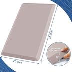 KitchenClouds Kitchen Mat Cushioned Anti Fatigue Rug 20"x32" Water Resistant, Non Slip, Standing and Comfort Desk/Floor Mats for House Sink Office (Khaki)