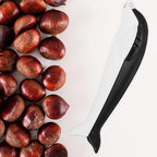 FOMIYES Chestnut Opener Nutcracker Clip Black Stainless Steel Manual Chestnut Cutter Handheld Walnut Cracker Tool for Home Kitchen Specialty Gadget