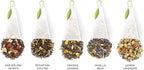 Tea Forte Lotus Presentation Box Tea Gift Set Sampler, 20 Assorted Variety Handcrafted Pyramid Infuser Bags, Black, Green, Oolong, White, Herbal Blends