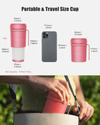 EASEHOLD Portable Blender for Smoothies, Magnetic Rechargeable Personal Blender with Ultra Sharp 4 Blades, Foldable Travel Juicer Cup, BPA-Free 10.5oz To-Go Mixer for Shakes, Gym, Office