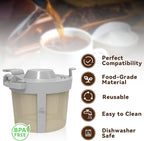 Permanent Coffee Filter for Ninja PB051 PB040 PB041st, White, 2pack