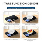 EILISON Smart Kitchen Scale with Bluetooth App, High-Precision Digital Food Scale for Baking, Cooking & Diet, 8000 Food Database, 24 Nutrients, Touchscreen, Tare Function, 5g-8000g Capacity (Black)