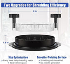 Chicken Shredder Tool Twist: 2026 Pro Food-Grade Visible Meat Shredder with Strong Anti-Slip Base, Ergonomic Handle, Chicken Breast Shredder, Suitable for Pork Beef Chicken - Black