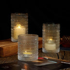 Moretoes Hobnail Drinking Glasses Set of 12, 12 Oz Highball Glasses & 10 Oz Cocktail Glasses, Clear Embossed Boho Glass Cups Kitchen Bar Tumbler Glassware Set for Whiskey, Beer, Juice, Milk