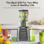 Cold Press Juicer – 5.8" Extra-Wide Feed Chute | Max Nutrient Retention | Slow Masticating Juicer for Whole Fruits & Vegetables
