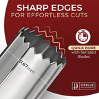 Orblue Premium Apple Corer Tool - Durable Stainless Steel Fruit Core Extractor Tool - Apple Corer Remover, Gray