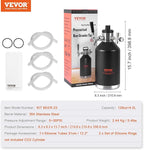 Beer Growler Tap System, 128Oz 4L Mini Keg, 304 Stainless Steel Pressurized Beer Growler, Keg Growler with Pressure Display, CO2 Regulator Faucet, Leak-Proof Ring For Draft, Homebrew, Craft Beer