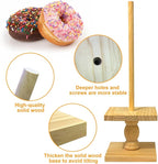 2 Pcs Donut Stand Wooden Square Doughnut Stand Bagel Stand Donut Display Tower for Dessert Table Doughnut Holders for Party Donut Display Stand for Birthday Banquet (Wooden)