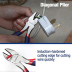 7-piece WORKPRO Pliers Set with Groove Joint, Long Nose, Slip Joint, Linesman, and Diagonal Pliers for DIY & Home Use