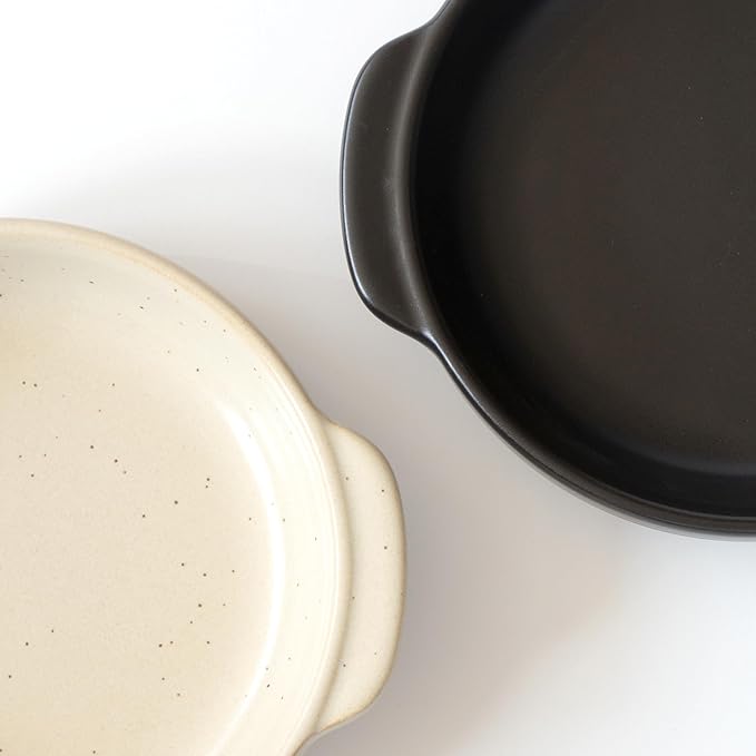 Santo Banko Ware Au Gratin Dish, Large, 22.0 fl oz (650 ml), Heat Resistant, Oven-safe, Direct Fire, Microwave, Dishwasher Safe, Stackable, Beige, Made in Japan