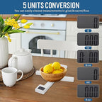 Folding Digital Kitchen Scale, Portable Food Scale, Travel Food Scale with LCD Display, Multiple Unit Conversion, Compact Small Scale for Measuring Intake of Healthy