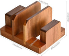 Fox Run Acacia Wood Cutting Board Holder, 3 Slot Cutting Board Organizer