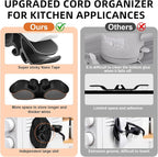 8PCS Cord Organizer for Appliances, Upgraded Kitchen Appliance Cord Organizer Stick on Appliance Cord Wrap Cord Kipper Cord Holder for Appliances Pressure Cooker, Coffee Maker, Air Fryer,Mixer