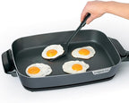 Presto 06858 16-Inch Slimline Electric Skillet with Glass Cover - Nonstick, Adjustable Temperature, Black