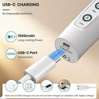 Colarlemo Milk Frother Handheld Rechargeable, Frother Wand Drink Mixer Electric Whisk for Coffee, Detachable With 3 Stainless Whisks, Hand Mixer for Lattes, Cappuccino, Matcha, Egg, No Stand, White