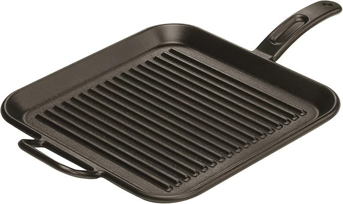 Lodge BOLD 12 Inch Seasoned Cast Iron Grill Pan; Design-Forward Cookware