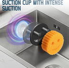 Stainless Steel Smiley Face Sponge Holder, Silver Sink Caddy Organizer Storage with Suction Cup for Kitchen, Kitchen Accessories Decor Scrubber-Black