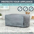 Crutello 6 Slice Toaster Oven Cover - Storage Pockets, Heavy-Duty Dust Covers