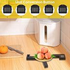 Compact Folding Digital Kitchen Scale, Highly Accurate Portable Food Scale with LCD Display, Auto Power Off and Tare Features, for Measuring Intake of Healthy Eating People (Black)