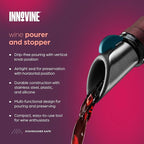 Innovine Wine Pourer and Stopper, Drip-Free Stainless Steel and Silicone Construction, Perfect for White and Red Wines, Home Bar Accessories, Kitchen Essentials, Set of 1, Deep Teal