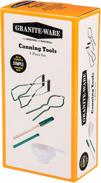 Granite Ware 5-Piece Essential Canning Tools Set - Lid Wrench, Funnel, Jar Lifter, Bubble Remover, Magnetic Lid Lifter - Must-Have Canning Equipment for Preserving Fruits & Vegetables