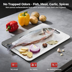 Titanium Cutting Board, 100% Pure Titanium Cutting Boards for Kitchen, Double Sided Non Toxic Cutting Board, Hygiene Durable Dishwasher Safe 10.5”×6.3”