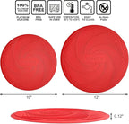 Walfos 12 10 Inch Silicone Microwave Mats, Microwave Splatter Cover for Food, Pot Holders for Kitchen, Non-Slip Heat Resistant Silicone Mats for Microwave, Oven, Hot Pan, Pot (Red)