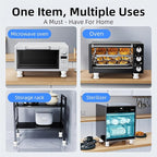 Microwave Risers - Adjustable Height (1.6in-2.6in) Microwave Oven Feet, 4-Pack Non-Slip Microwave Cooling Stand for Small Appliances (Microwave, Air Fryer) & Furniture (Sofa, Table) White