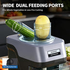 BLEOU 5-in-1 Electric Vegetable Chopper, 330LBS/H Commercial Food Processor Veggie Dicer Slicer with Magnetic Safety Lid, Non-Slip Base & Stainless Steel Blades for Restaurant Home Kitchen