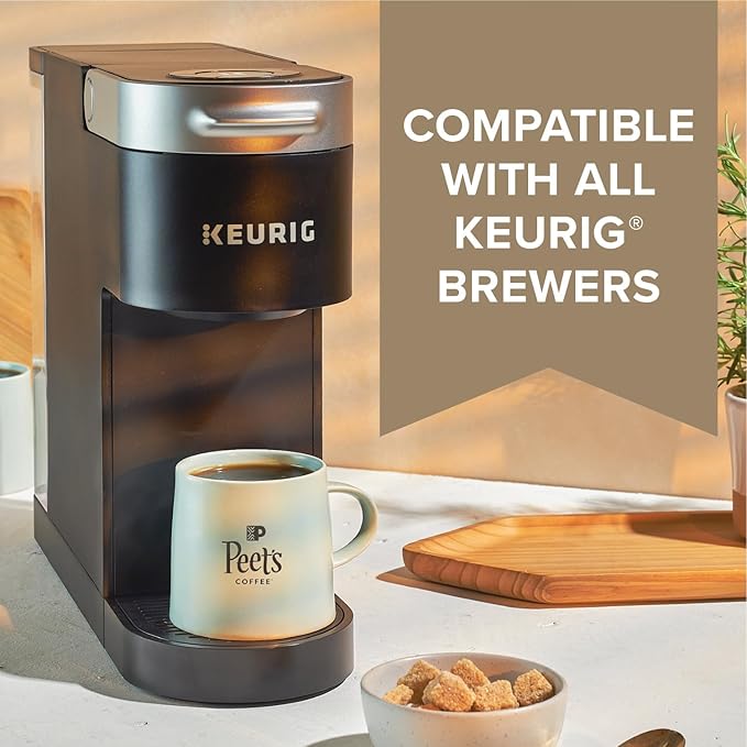 Peet's Coffee, Medium Roast Keurig K-Cup Pods - Single Origin Brazil 88 Count (4 Boxes of 22 Pods)