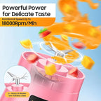 Portable Blender for Smoothies & Shakes - Cordless Personal Size Blender with 6 Blades, 380Ml Juice Cup, Lightweight & Rechargeable, Freshly Squeezed for Picnic/Sports/Office, Mother's Day