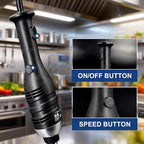 VONCI 280W Commercial Immersion Blender, Light Duty Hand Blender with Variable Speed 6000-20000RPM, Handheld Stick Mixer with 9.5" Detachable Shaft, Professional Blender for Restaurant Kitchen.